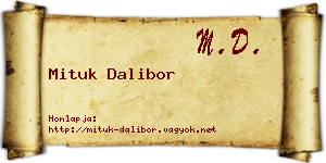 Mituk Dalibor névjegykártya